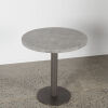 A Grey Side Table With Pedestal Base - 2