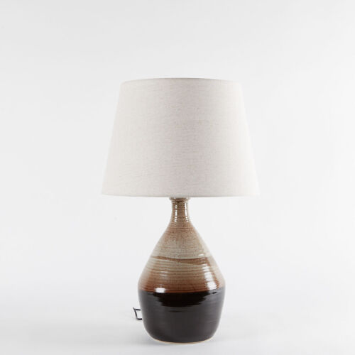 An Impressive Mid-Century Glazed Studio Pottery Lamp