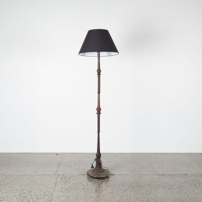 A Shellac Painted Vintage Floor Lamp