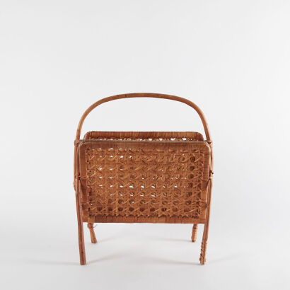 A Rattan Magazine Holder