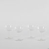 A Set Of Four Etched Hollow Stem Coupes x4