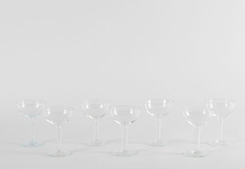 A Collection Of Seven Plain Hollow Stem Coupes