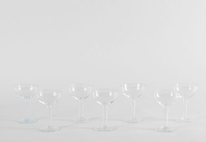 A Collection Of Seven Plain Hollow Stem Coupes