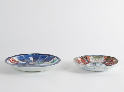 A Set Of Two Japanese Imari Porcelain Plates