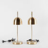 A Pair of Mid Century Style Gold Bedside Lamps - 2