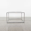 A Tubular Chrome and Glass Coffee Table