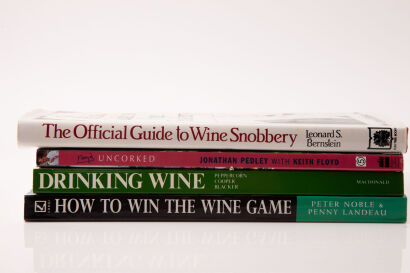 Four informative and fun books on wine in one lot