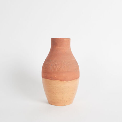 A Crown Lynn Terracotta Vase by Daniel Steenstra