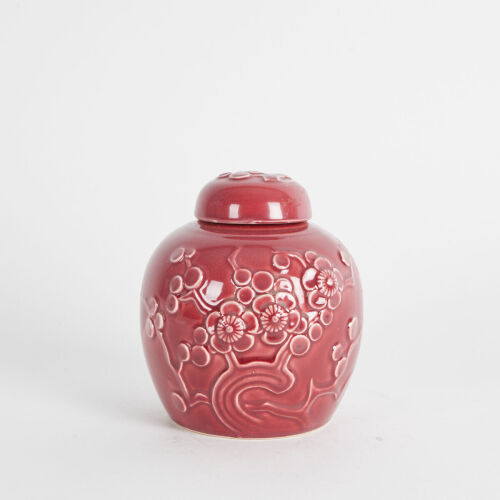 A Large Dark Pink Crown Lynn Ginger Jar