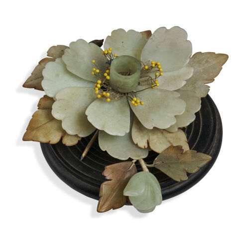 A 20th Century Chinese Jade Carved Flower