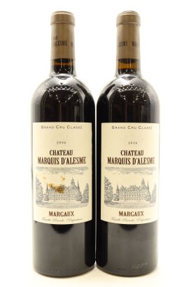 (2) 2010 Chateau Marquis d'Alesme Becker, Margaux