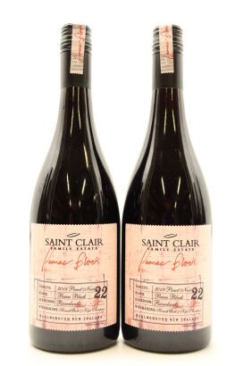 (2) 2019 Saint Clair Pioneer Block 22 Barn Block Pinot Noir, Marlborough