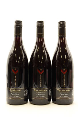 (3) 2017 Villa Maria Single Vineyard The Attorney Pinot Noir, Marlborough
