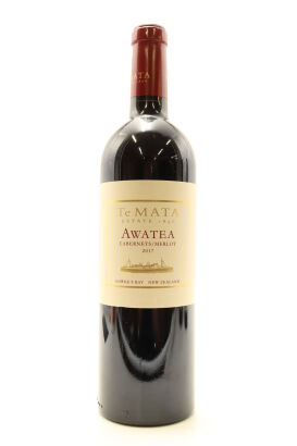 (1) 2017 Te Mata Estate Awatea Cabernets Merlot, Hawkes Bay