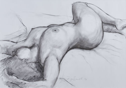PHILIP BEADLE Reclining Nude