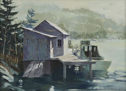 GARRICK TREMAIN Boathouse, Riverton