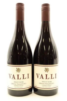 (2) 2011 Valli Gibbston Vineyards Pinot Noir, Gibbston