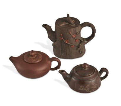 Three Chinese Yixing Teapot