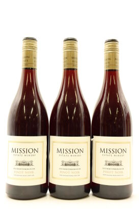 (3) 2012 Mission Estate Pinot Noir, Martinborough