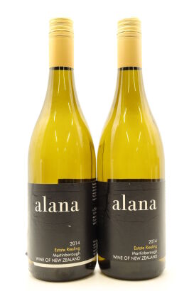 (2) 2014 Alana Estate Riesling, Martinborough