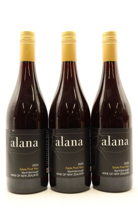 (3) 2020 Alana Estate Pinot Noir, Martinborough