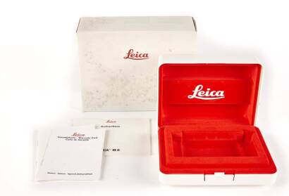 A Leica Camera Box and Case