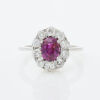 18ct White Gold, .90ct Ruby and Diamond Ring