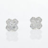 18ct White Gold, Diamond Cluster Stud Earrings of 2.42cts Total Diamond Weight