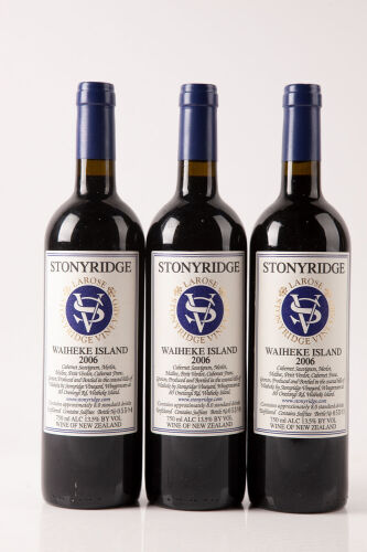 (3) 2006 Stonyridge Larose, Waiheke