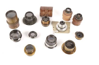 An Assortment of Twelve Vintage Camera and Projector Lenses