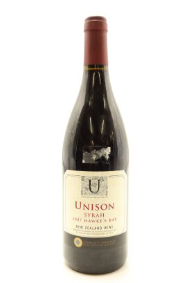 (1) 2007 Unison Syrah, Gimblett Gravels