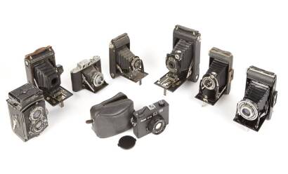 An Interesting lot&nbsp;of Eight Vintage Film Cameras