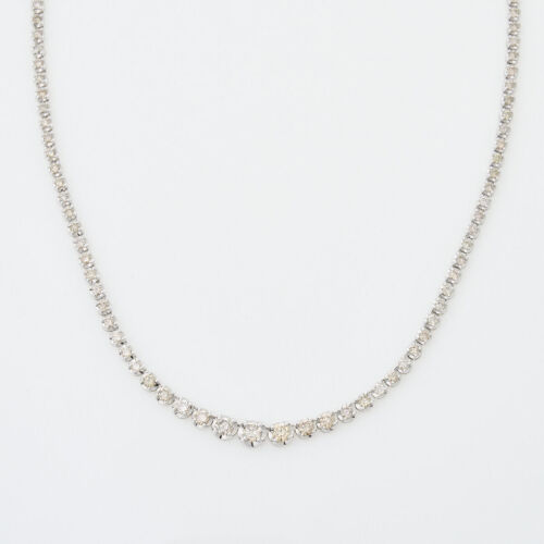 18ct White Gold, 5.00cts Total Diamond Necklace