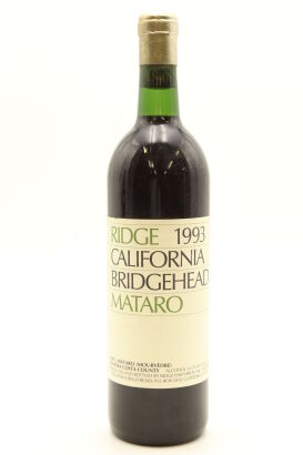 (1) 1993 Ridge Vineyards Bridgehead Mataro Mourvedre, Contra Costa County