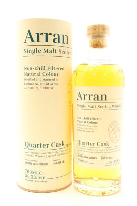 (1) The Arran Quarter Cask Single Malt Scotch Whisky, 56.2% ABV