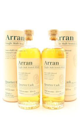 (2) The Arran Quarter Cask Single Malt Scotch Whisky, 56.2% ABV