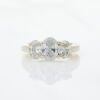 14ct White Gold, Three Stone Oval Cut Diamond Ring of 2.00cts Total Diamond Weight