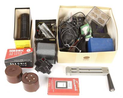 A Box Lot of Assorted Studio Camera Equipment