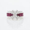 18ct White Gold, Ruby & Diamond Dress Ring