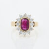 18ct Yellow Gold, 1.16ct Ruby and Diamond Ring