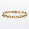 9ct Yellow Gold Belcher Link Bracelet with Bolt Ring Clasp