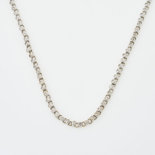 18ct White Gold, 2.91cts Total Diamond Necklace