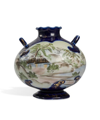 A Japanese Eearly-20th Century Landscape Porcelain Vase