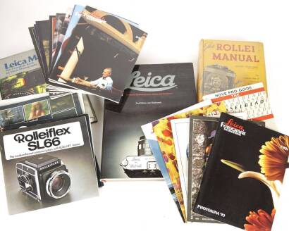 Two Box Lots of Various Leica Magazines, Books and Catalogues