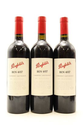 (3) 2005 Penfolds Bin 407 Cabernet Sauvignon, South Australia