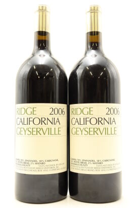 (2) 2006 Ridge Vineyards Geyserville, Alexander Valley, 1500ml [JR17.5]