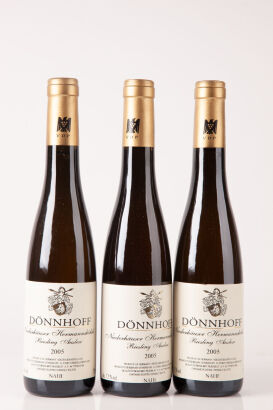 (3) 2005 Donnhoff Niederhauser Hermannshohle Riesling Auslese Goldkapsel 375ml 