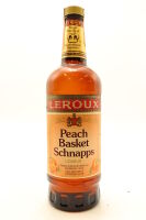 (1) Leroux Peach Schnapps Liqueur, 750ml, 24% ABV