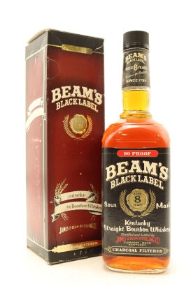 (1) Jim Beam Black Label 8 Year Old Kentucky Straight Bourbon Whisky, Circa 1970s, 90 Proof