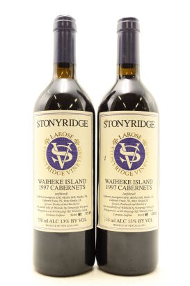 (2) 1997 Stonyridge Vineyard Larose, Waiheke Island